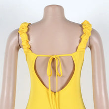 Elegant Tight Corset Ruffle Mini Dress for Women's Fashion New Style Suspender Sleeveless Backless A-line Club Party Sexy Dress