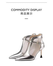Women's High Heel Sandals Thin Heels Pointed Tip Buckle Women Ankle Boots Side Cutout Sexy Sandalias De Tacón Summer New Style