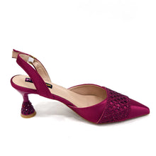 2025 New Elegant Nigerian Women’s Wine Colour Heeled Shoes and Rhinestone Handbag Set – Italian Design for Parties and Weddings