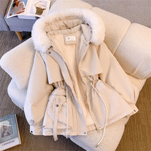Women's Winter Fashionable Hooded Drawstring Padded Jackets