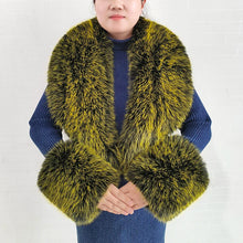 Women's Warm Fluffy Shawl Fashionable Artificial Fluffy Collar Scarve