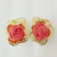 Women Gold Color Jewelry Set Braided Red Rose Design Large Pendant Unique Earrings Dubai Arab Fashion Ring Bracelet Party Gift