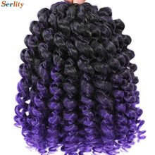 3 Packs Wand Curl Jamaican Bounce Crochet Hair 8inch T Purple 27 30 350 Bug Ombre Blonde Synthetic Jumpy Wand Curly Hair 60Roots