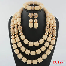 Traditional Nigerian Wedding Artificial Coral Beads Bridal Jewelry Sets African Beads Jewelry Necklace Set