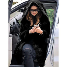 Women's  Faux Fur Over Size Windbreaker Hooded Jackets