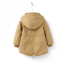 Winter Kids Clothes Plus Velvet Thicken Warm Jacket for Girls Casual Zipper Boys Outerwear Solid Versatile Children's Clothing