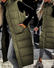 Women's Oversize Waistcoat Winter Hooded Quilted Vest
