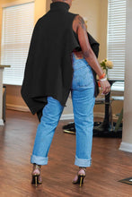 CM.YAYA Elegant Women Winter 2025 Streetwear One Long Sleeve Asymmetrical Turtleneck INS Pullovers Sweater Casual Tops