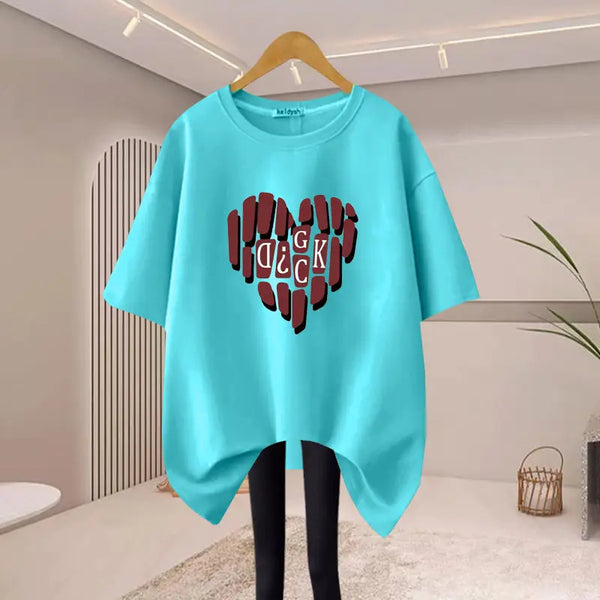 Women Clothing Chic Hand-Painted Printing Y2k T-shirt Summer Pure Cotton O-neck Short Sleeve Basic Tee Casual Loose Top 45-105Kg