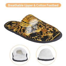 Custom Queen Of Absolutely Everything Gold Baroque Soft Memory Foam House Slippers Women Comfy Warm Anti-skid Sole Slipper