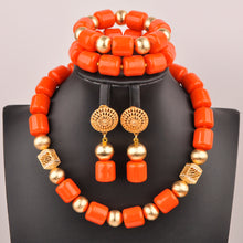 artifical coral beads nigerian jewelry sets for woman weddings