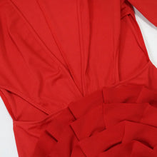 BWQ Women Rose Floral Applique Long Sleeve Bodycon Mini Midi Dress Winter V-neck Club Sexy Party Evening Dresses Vestidos 2025