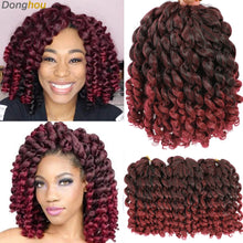 Ombre Jumpy Red Ginger Wand Curls Crochet Hair 1B 27 30 350 613 Purple Grey Colors jamaican twist braiding Hair 20 Strands/Pack