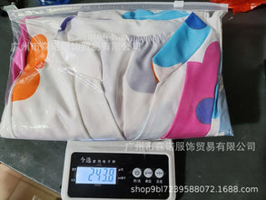 Autumn Women's New Loose Fashionable Printed Long Sleeved Sexy V-neck Single Breasted Shirt Big Swing Half Body Jumpsuit