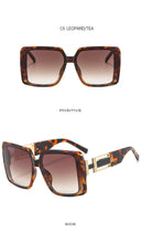 Fashion Brand Square Sunglasses For Woman Luxury Oversized Gradient Shades Sun Glasses Female Elegant Green Big Frame Eyewear