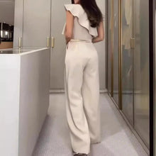 Women Sleeveless Long Jumpsuit 2025 Summer Wide Leg Pant Casual Waisted Tank Rompers Playsuit Office Lady Elegant Pocket Overall