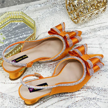 New Arrival Elegant African Party High-heeled Shoes Chain Decoration Trendy Women's Sandals Nigerian Women Wedding Pumps