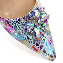 2025 New Yellow Color Thin Heels Pointed Toe Crystal Design Ladies Shoes Matching Bag Set For Women Weeding Party Pump