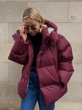 Women's Winter Cotton Loose Puffer Padded Solid Parkas Coat Female