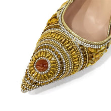 Spot Goods Elegant Streamlined Pointed Toe Women's Shoes Matching Flower Basket Handbag Party Women's Shoes And Bag Set