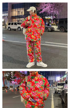 Men Harajuku Big Flopwer Coat Winter Jacket 2024 Mens Streetwear Hip Hop Parka Chinese Traditional Clothes Puffer Jackets XXXXXL