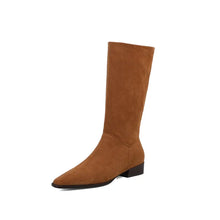 Fashion Knee Length Women's Frosted Leather Long Boots