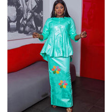 Fashionable Rich Basin Dashiki African Women's Party Dresses Traditional Bride Robe for Wedding and Evening