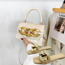 High Quality PU Purses And Sandals Sets Flat Shoes And Bag Set Matching Handbags For Women Slippers Flip Flops Women Shoes