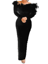 Beaded Sheath Sexy Dress Women Sexy Slash Collar Bodycon Midi Dress Solid High Waist Trend Off Shoulder Sheath Party Dresses