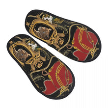 Custom Queen Of Absolutely Everything Gold Baroque Soft Memory Foam House Slippers Women Comfy Warm Anti-skid Sole Slipper