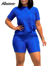 Mlaiscsr Casual Outfits for Women Short Sleeve O-neck T-shirt Tops and Shorts 2 Pieces Summer Sports Tracksuits Matching Sets