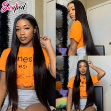 250% 360 Full Lace 13x6 HD Lace Frontal Wig for Women 13x4 Frant Silky Straight Remy Human Hair Dark Black Glueless Pre Plucked