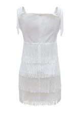 Summer Sexy One Line Shoulder Fringe Sheath Hip Women Dress Fashion Slim Fit Off The Shoulder White Nightclub Female Mini Dress