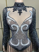 Stage Latin dance cha-cha dance practice suit stretch slim skirt fringe flash small diamond pearl design suit