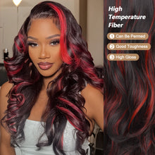 13x6 Body Wave Highlight Lace Front Synthetic Ombre 13x4 Lace Frontal Wigs Honey Blonde Colored Wigs For Women