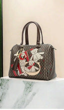 Women's Commuter Crossbody Colorful Printed Monogram Bag