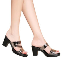 Summer High-heeled Women's Slippers 7cm Thick Heels Bright Skin Fish Mouth All-match Casual Shoes 2024 Luxury Woman Sandals