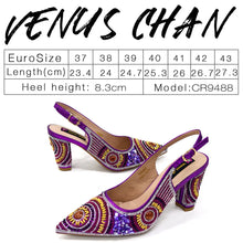 Spot Goods Elegant Streamlined Pointed Toe Women's Shoes Matching Flower Basket Handbag Party Women's Shoes And Bag Set