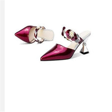 Pointed Designer Slides Fashion Rhinestones Non-Slip Women Slippers Elegant High Heel Outdoor Pearl Party Shoes