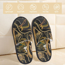 Custom Queen Of Absolutely Everything Gold Baroque Soft Memory Foam House Slippers Women Comfy Warm Anti-skid Sole Slipper