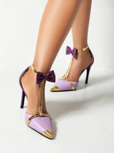 New Design Luxury Glod Purple Stilettos Pointed Toe T-strap High Heels Women Sandals Summer Party Dress Prom Shoes Pumps 2024