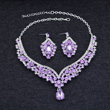 Baroque 3pcs/set Bridal Wedding Crown Princess Queen Water Drop Crystal Big Tiaras and Necklace Earrings Costume Jewelry Sets