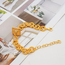 24k golden-plated long chain necklace earring set for women's jewelry in Nigeria