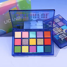 UCANBE 15 Shades Eyeshadow Palette Purple Chameleon Shimmer Glitter Matte Matellic Eye Shadow Makeup Palette Halloween Makeup