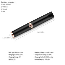 Electric Heated Eyelash Curler USB Rechargeable Eyelashes Quick Lasting Curling Comb&Clip Dual Use Makeup Eyelash Curler