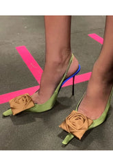 2025 Summer New Women's Slimming High Heel Sandals Fashion Pointed Party Wedding 34-43 Women's Large Sandals