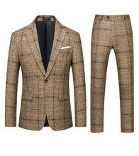 2024 Men's Suit One Button (suit + Vest + Trousers) Fashion Wedding Business Leisure Career Work Formal Three-piece Set M-5XL
