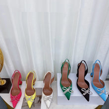 2023 New High Heels Women's Rhinestone Bow Pointy Glasses with Stilettos and Sandals Women.