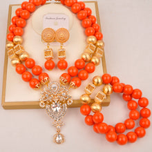 artifical coral beads nigerian jewelry sets for woman weddings