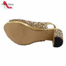 2024 Fashion New Arrivals INS Hot Sale Full Crystal Shinning Shoes and Bag Set for Dress in Red Color Sandals Christmas Party